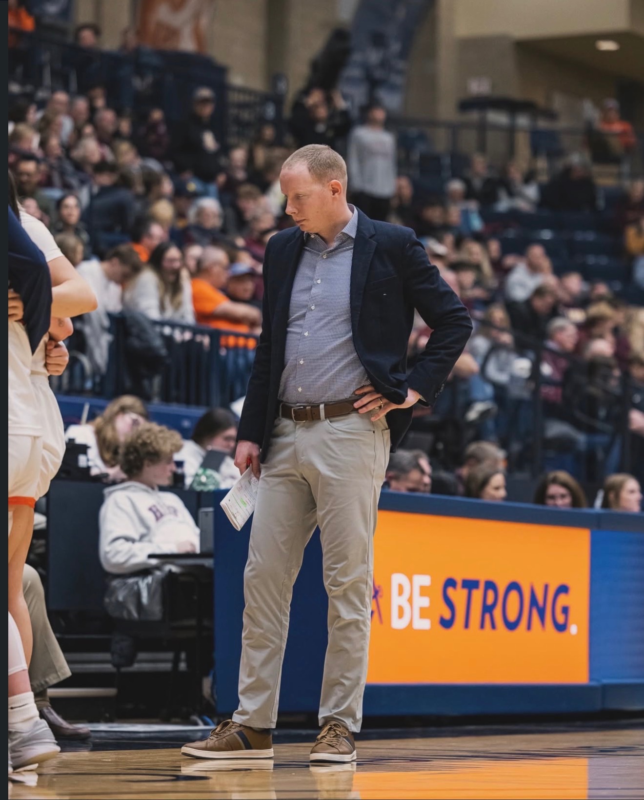 Austin coaching from the sideline